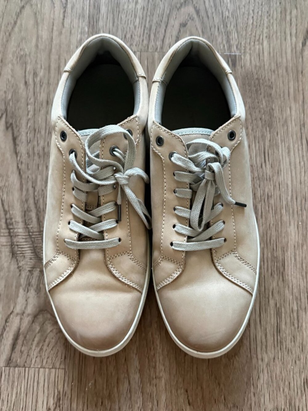 Allsaints Leather Cream Low Sneakers 42 / US 9